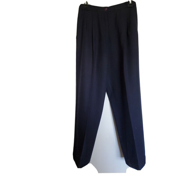 Simone Alexander For Patty Woodard Navy Wool Pants Size 2 Vintage - Picture 1 of 2